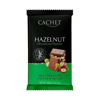 Молочний шоколад Cachet №48 з лісовим горіхом 300гр, (12шт/ящ) LT544 фото