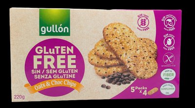 Печиво GULLON без глютену вівсяне Desayuno Choc-chips, 220 г, 8 шт/ящ 1710099583 фото